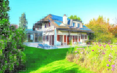 Belle villa Vaudoise individuelle à Chéserex